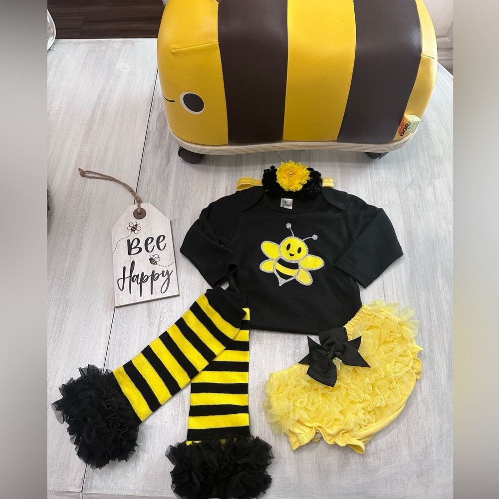 4 Piece Custom Bumble Bee Costume